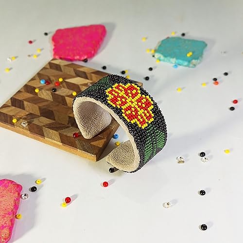 Miniatura 2 de Pulsera de cuentas de estilo nativo americano, pulsera geométrica tribal,Pulsera de cuentas de semillas,Pulsera Huichol hecha a mano