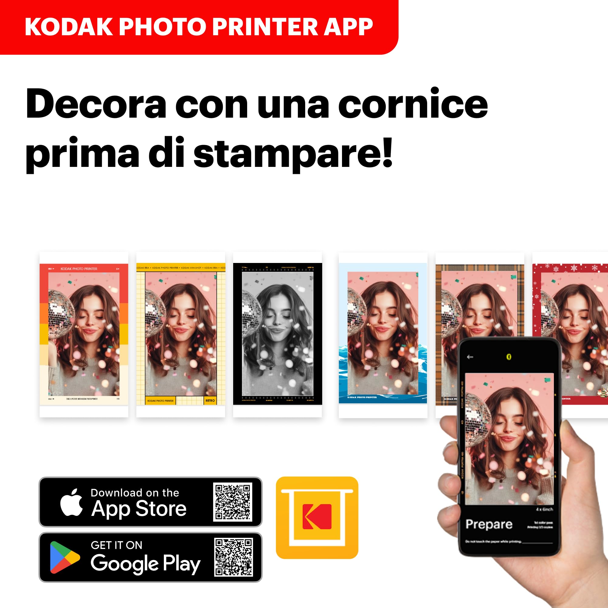 KODAK Dock Plus Stampante Fotografica 10x15 cm, 4PASS, Bluetooth, iPhone, Android