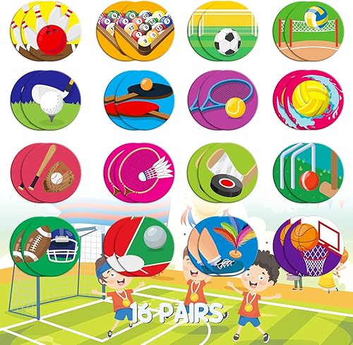 Miniatura 4 de Juego de tarjetas de memoria  16 pares de bolas de memoria para niños de 3 años en adelante juego de memoria para niños de 2 a 4 años juego de