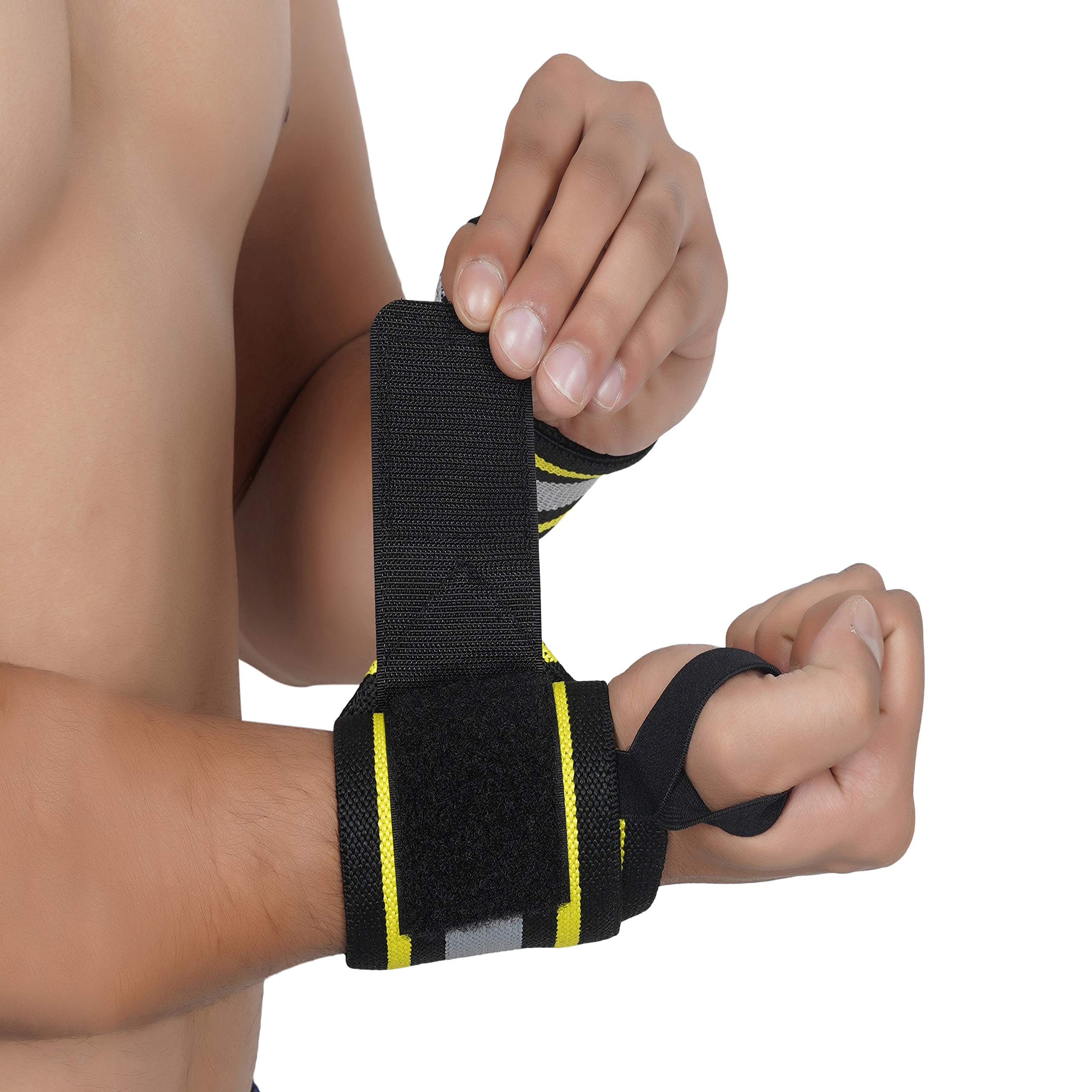 ArrowMax Cotton Wrist Support for Gym | Wrist Band for Men & Women with Thumb Loop | Gym Wrist Wraps, Straps & Hand Grip Support | Wrist Brace & Accessories for Weightlifting & Workout 2