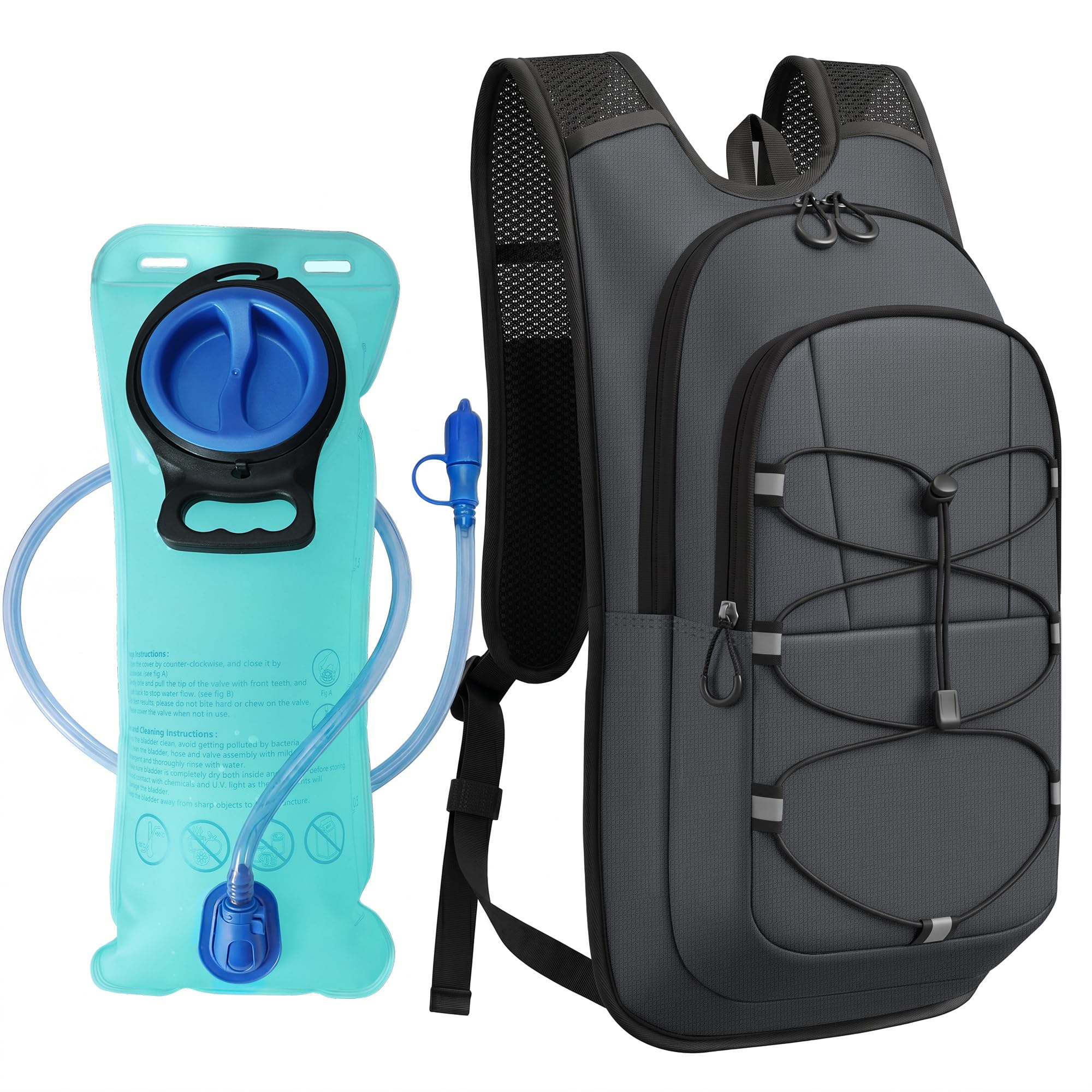 Hydration Backpack - Hiking Water Backpack with 2L Water Bladder