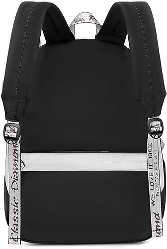 Miniatura 5 de Spotted Tiger Mochila escolar para niñas, mochila con lonchera, mochilas para adolescentes y niñas, mochila escolar, Negro -, Grande, Estética