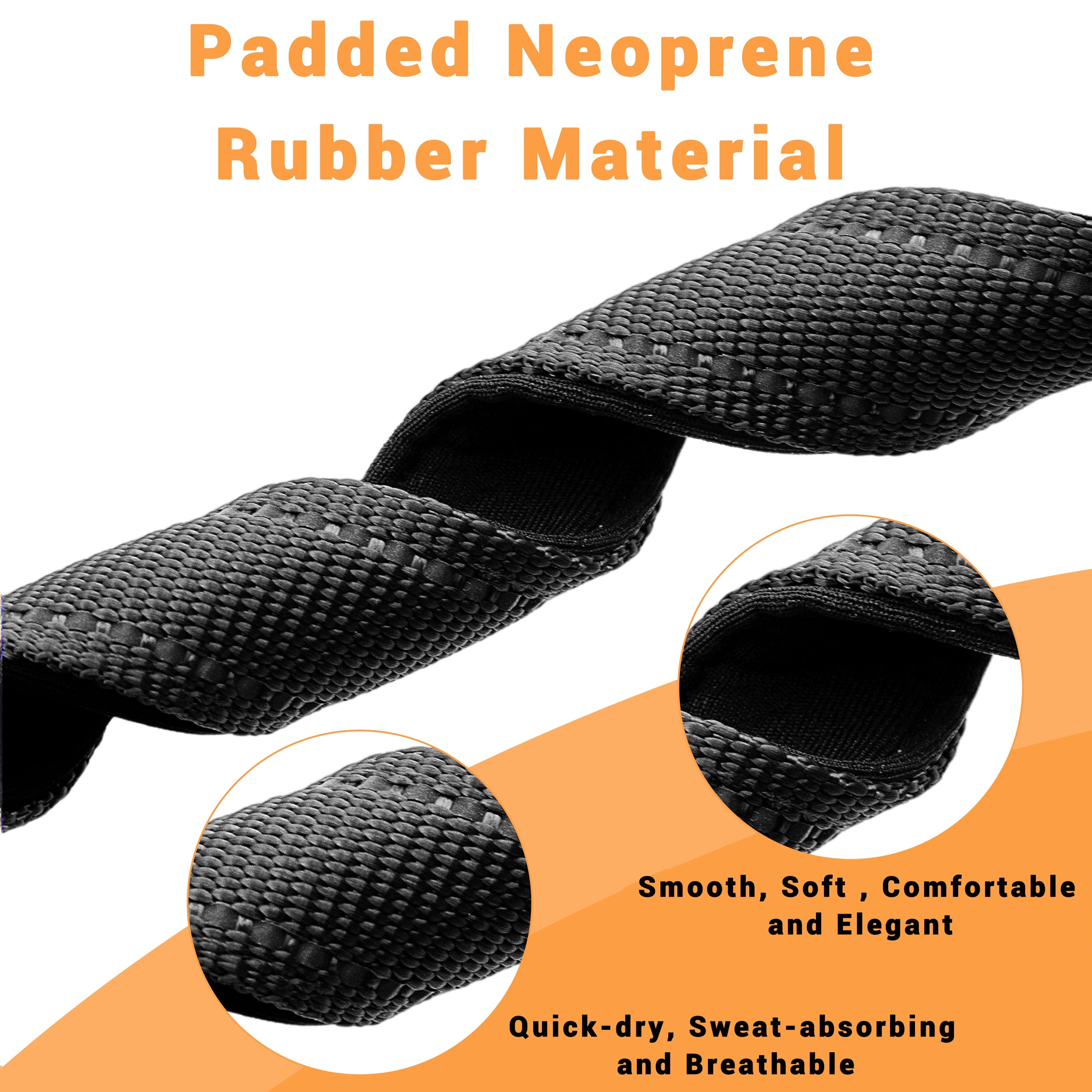 Paquete de 2 collares reflectantes para perro con hebilla de bloqueo de seguridad, ajustable, suave, transpirable, cómodo, de nailon, para perros pequeños, medianos y grandes, negro, M