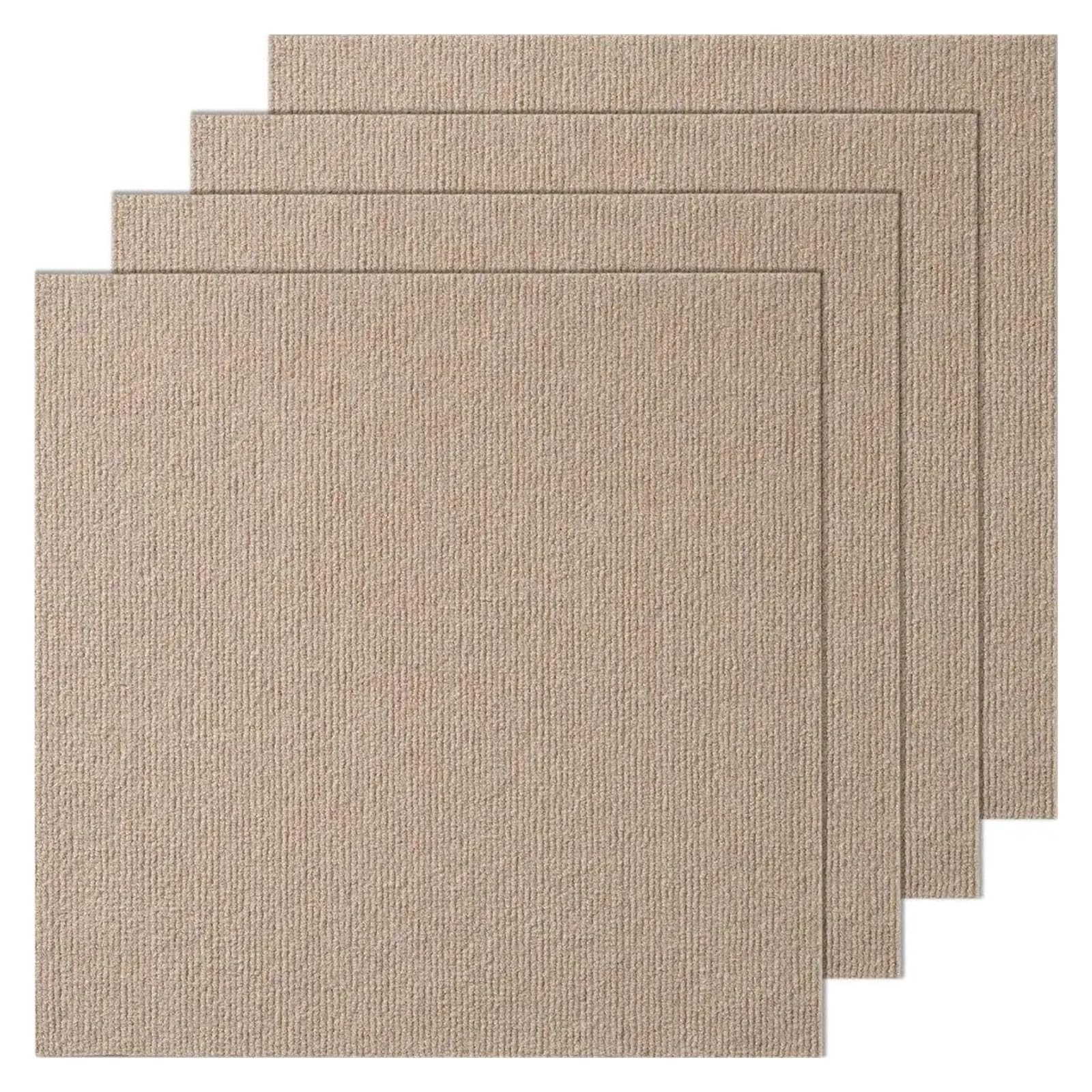Dalle de Moquette Lot de 10 dalles moquette autocollantes 45 x cm, souples et rembourrées, faciles à installer soi-même, for chambre coucher ou salon