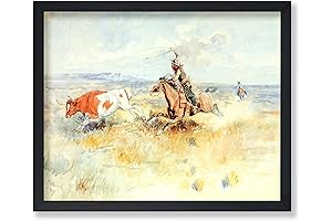 Vintage Montana Poster - Cowboy & Western Art, Gift, Landscape Decor