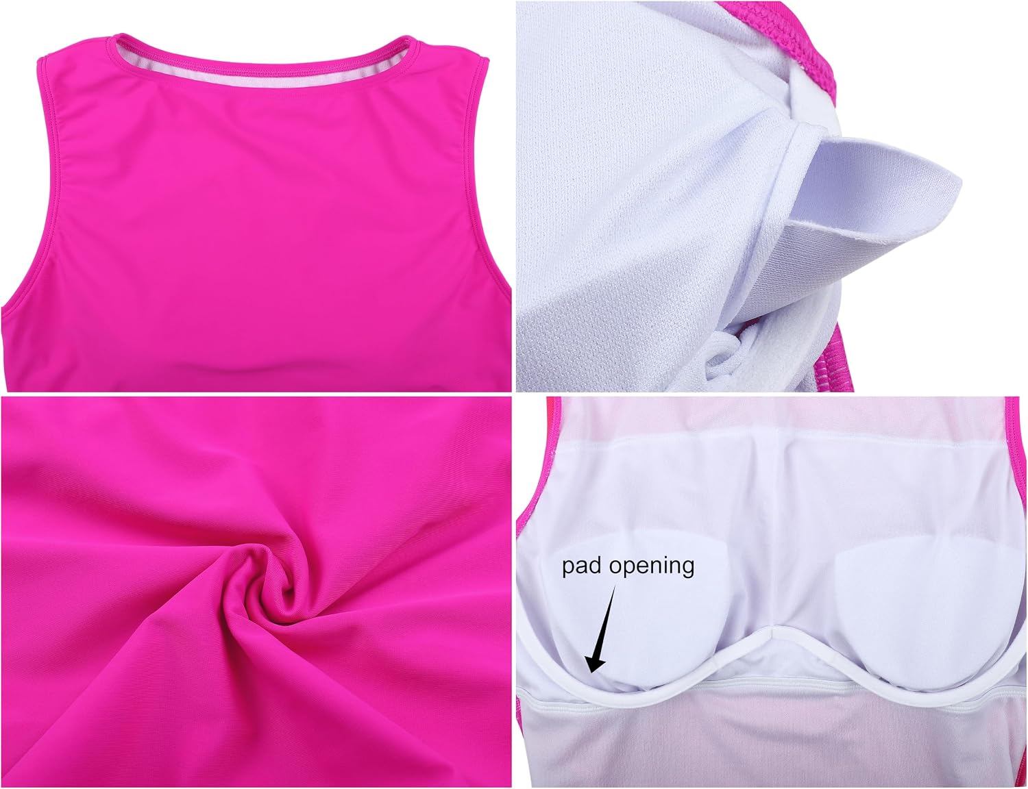 Firpearl Women's High Neck Underwire Tankini Tops Tummy Control Bathing Suit Top Modest Swim Tank Top Only