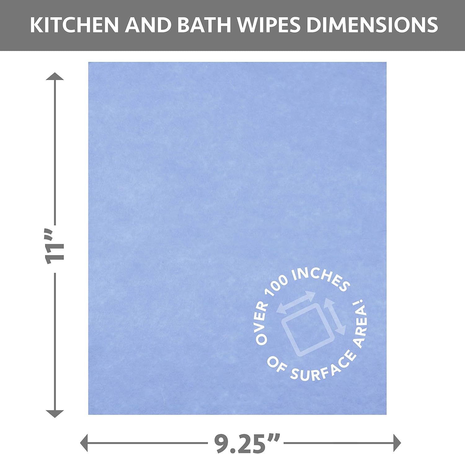 Cadie Kitchen and Bath Amazing Wipes - Absorbent and Reusable Cloth for Washing, Drying, Wiping in The Bathroom or Cuisine Surfaces | Cleaning Sink,Tiles,Bathtub,Walls,Mirror (10Pack-40 Wipes, Blue)