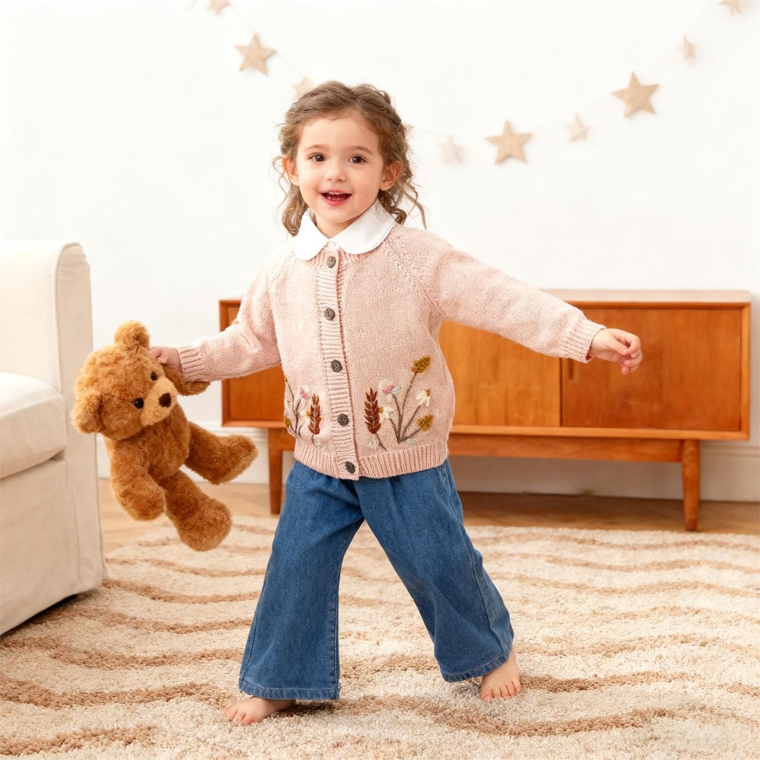 Lamgool Infant Baby Pullover Sweater Knitted Button Down Toddler Kids Sweatshirt for Spring - Image 2