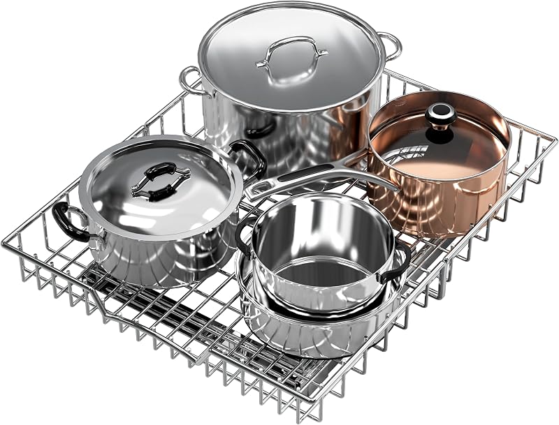 Cajón con estante deslizante extraíble para debajo del gabinete Simple Houseware, 21Dx17W | para organizador de cocina