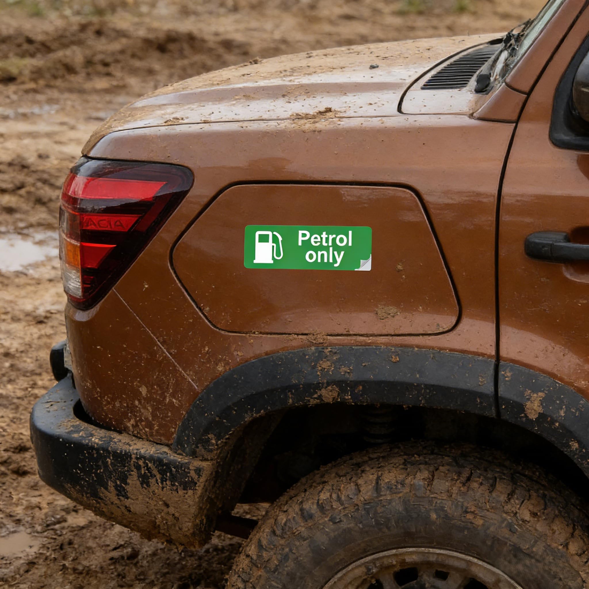 4 Pack Diesel Sticker for Fuel Cap, Self Adhesive Waterproof Petrol Sticker for Car Truck SUV, High Visibility Fuel Label Sticker for Tank Cap Marker Green — view 4