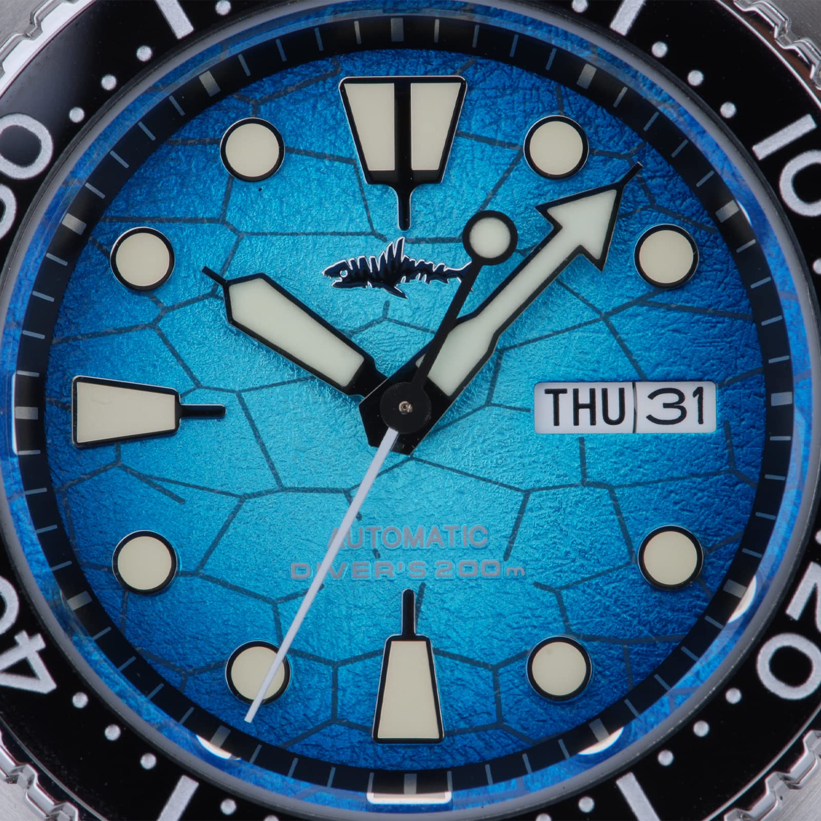 TACTICAL FROG Heimdallr 44 MM Edelstahl Herren-Automatikuhr, Saphirglas NH35A Bewegung Tauchuhren für Männer, 200 Meter Wasserdicht