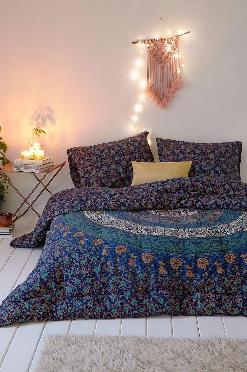 Vedant Designs Indian Mandala Queen Size Cotton Doona Duvet Cover Set Hippie Bohemian Mandala Blanket Quilt Cover Bedspread Bedding Comforter Cover with 2 Pillow Covers