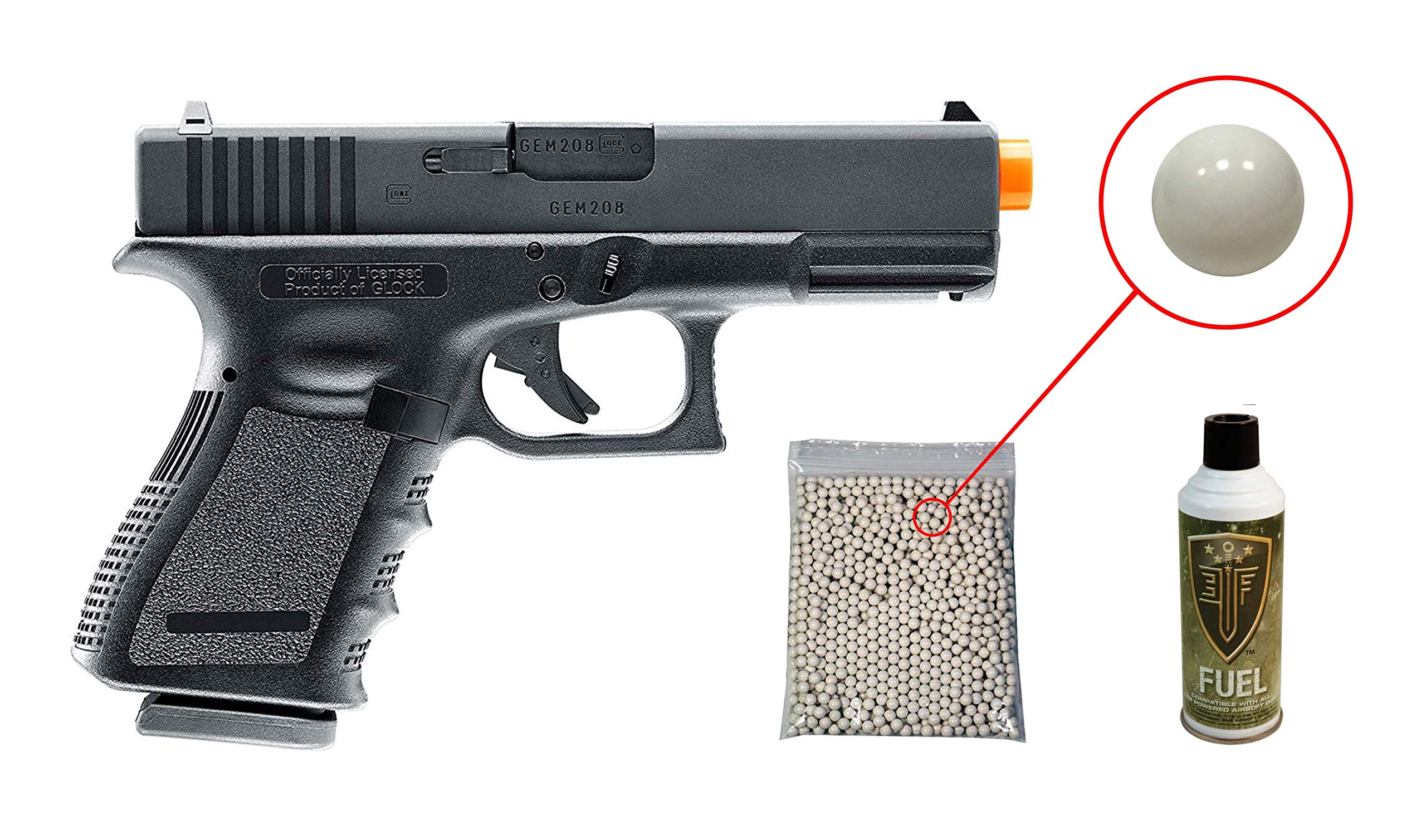 Buy Glock Gen3 G19 Blowback Airsoft Pistol with Included Elite Force