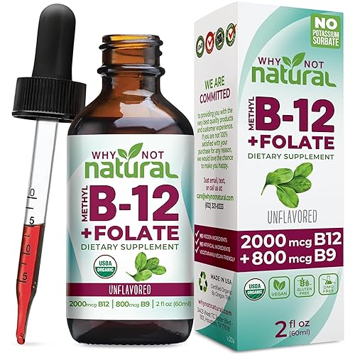 Why Not Natural Vitamin B12 Liquid Plus Folate - Organic