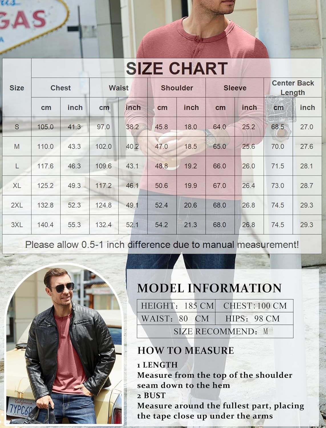 COOFANDY Men's Henley T-Shirt Long Sleeve Casual Lightweight Pullover Shirts Soft Stretch Basic Tees Fall Tops - Image 6