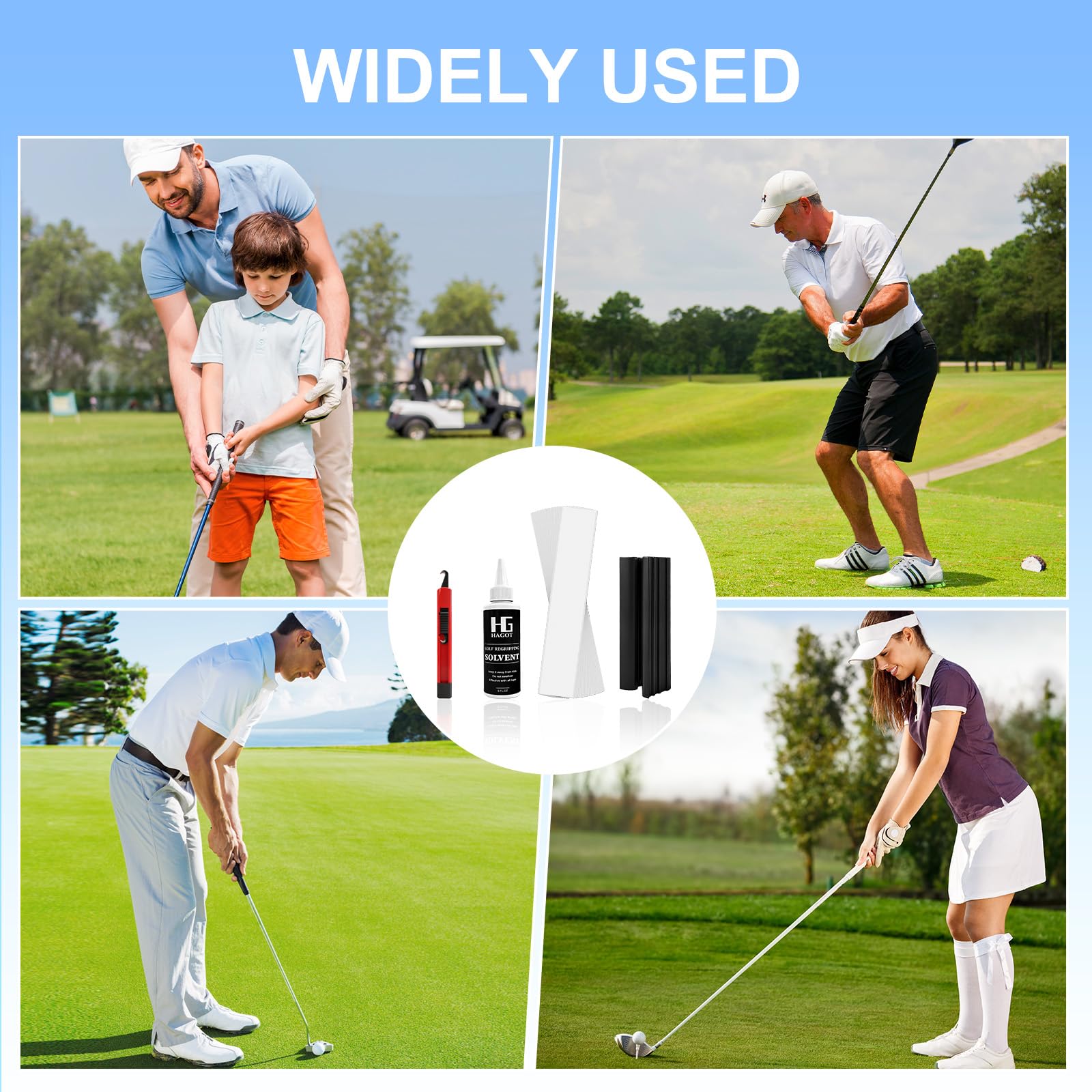 Zestawy naprawcze Premium Golf Grip, pełne zestawy do chwytania golfa, wysoka przyczepność, amortyzacja wstrząsów i antypoślizgowa, rozmiar uniwersalny