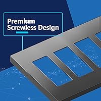 Vista 109 de LIDER LSWP-32M-W10P Placa sin tornillos acabado mate para interruptor, tamaño mediano de 2 segmentos de 4.88 x 4.92", policarbonato termoplástico