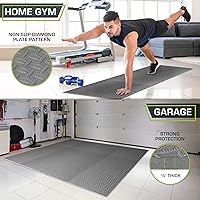 Vista 3 de ProsourceFit Puzzle Exercise Mat ½ in, EVA Interlocking Foam Floor Tiles for Home Gym, Mat for Home Workout Equipment, Floor Padding for Kids, Grey