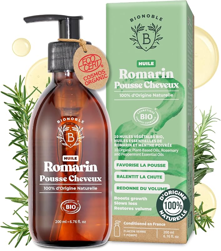 BIONOBLE Huile de Romarin Bio Cheveux Anti-Chute 200ml