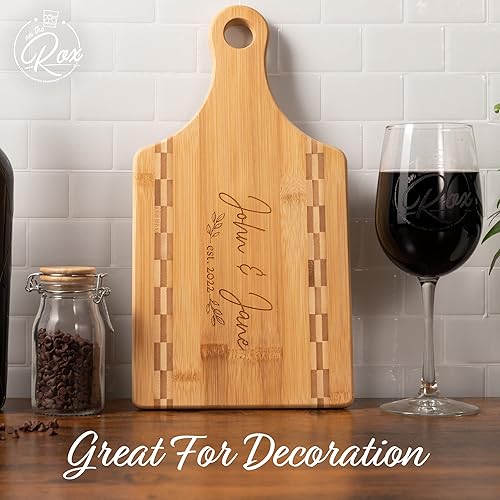 Vista 6 de Personalized Wedding Gifts for Couples - Personalized Cutting Board - Custom Bamboo Cutting Board - Engraved Cutting Board - Customizable