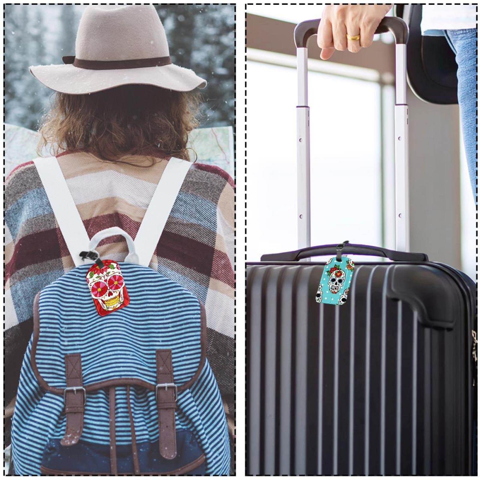 Nouvelle valise Étiquettes de bagages ID Adresse Titulaire Silicone Identifier étiquette Bleu