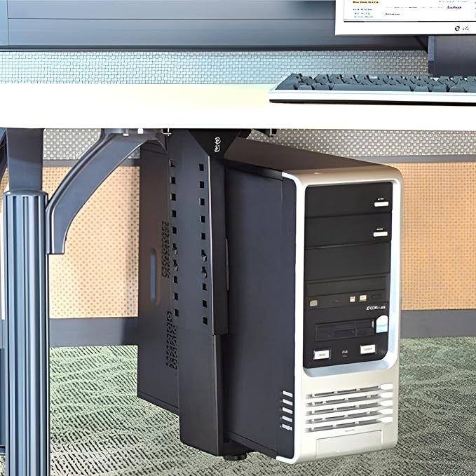 Soporte fijo para CPU ajustable 140-235 mm negro miniatura 2