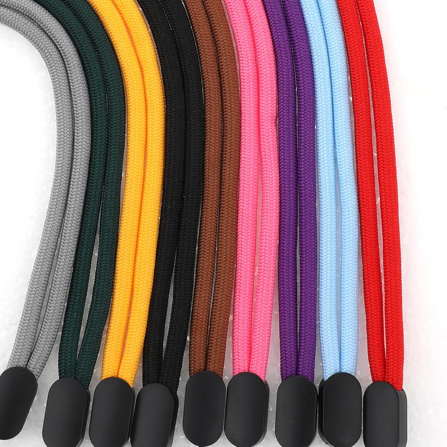 9 Pack Neck Lanyard for Keys Solid Color, Neck Strap Lanyard, Long Thin Neck Straps for Pens, Mobile Phones, Keys, Cards, Whistles 17.32 Inch Lanyard with String Loop (9 Colors) - Image 7