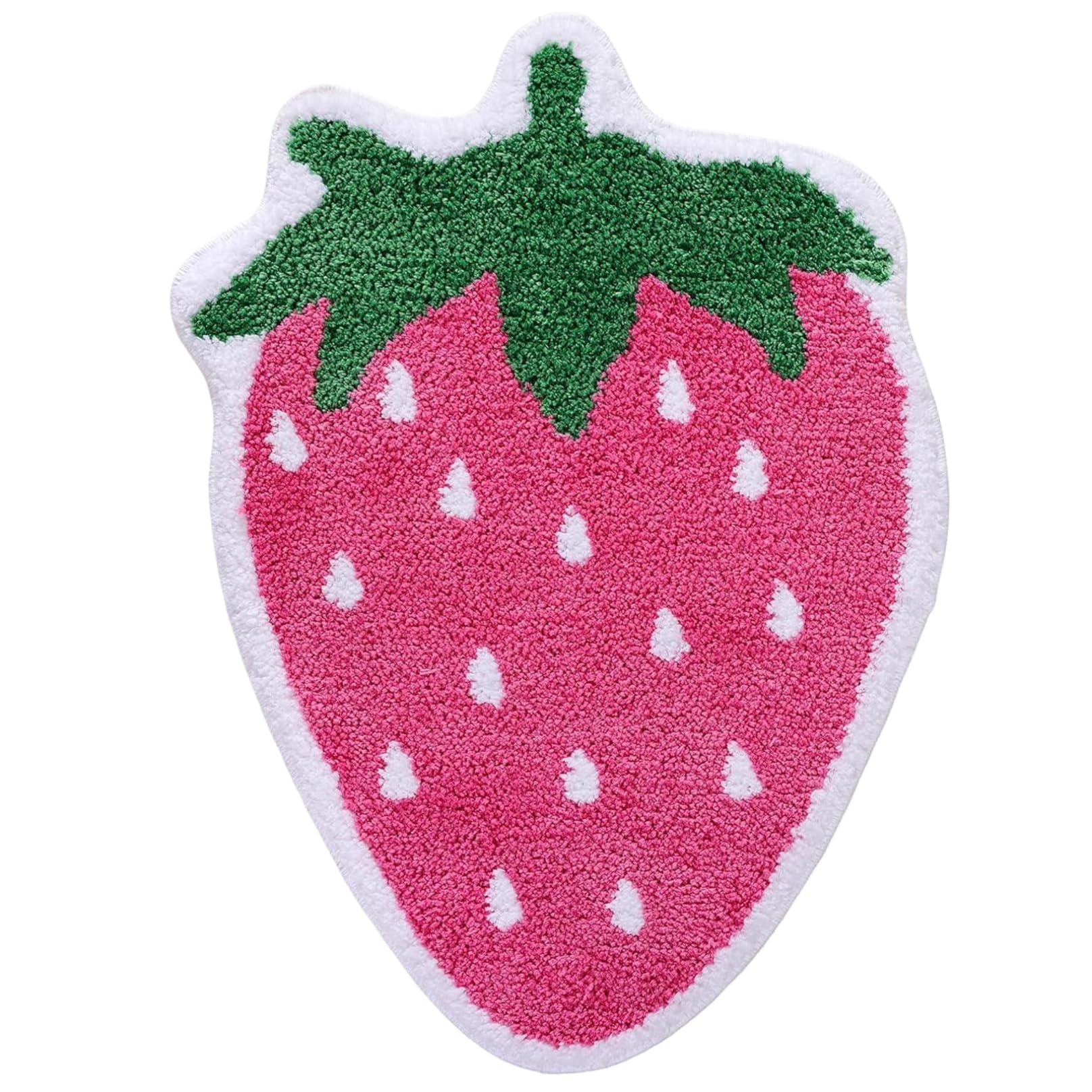 Tapis de salle de bain mignon fraise absorbant doux 20x28 pouces
