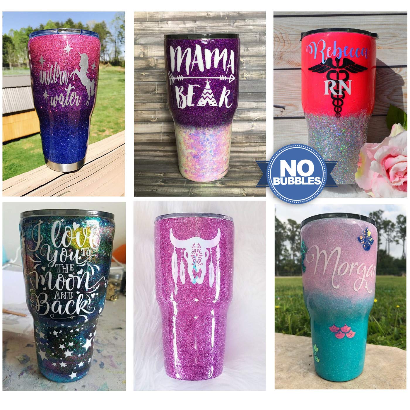 Buy Epoxy Glitter Tumblers Kit Epoxy Heat Tool for Tumblers Bubble