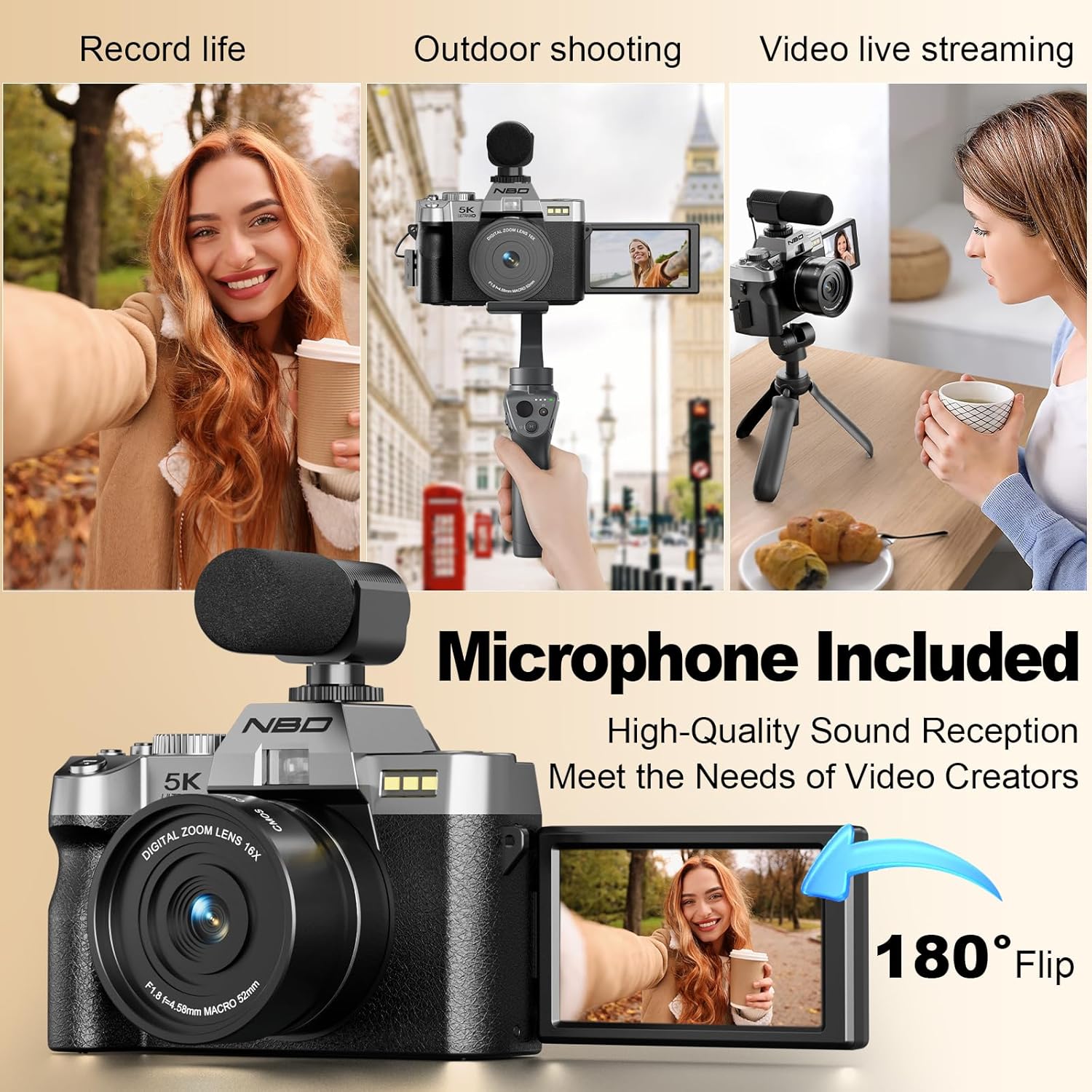 NBD 5K Digital Camera with macro lens attached.