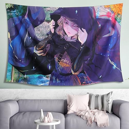 Miniatura 4 de cavabosco Tapiz japonés Ranni para colgar en la pared, arte para dormitorio, sala de juegos, hogar, dormitorio, fiesta, telón de fondo, 59 x 39