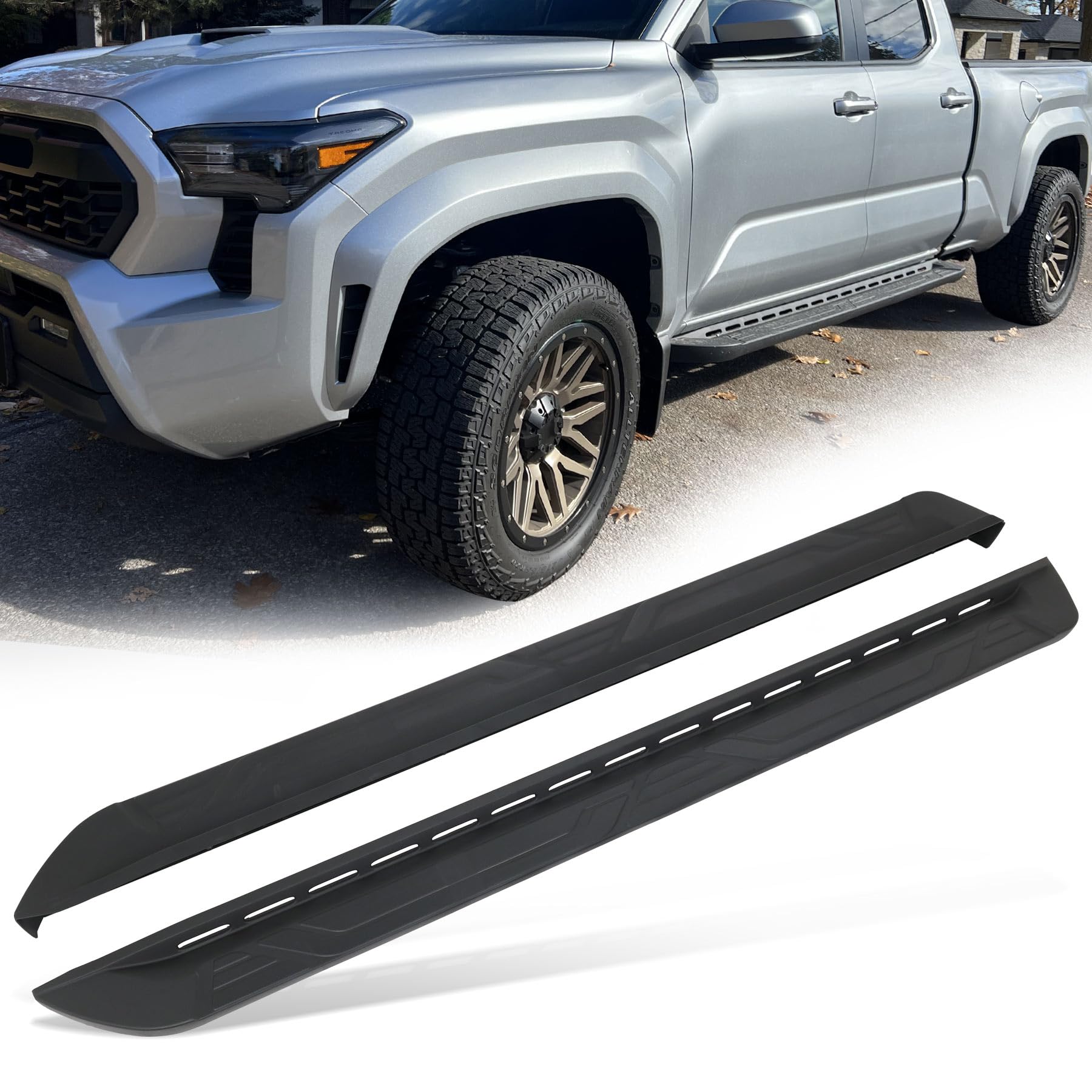 5" Running Boards Fit for 2024 2025 2026 Toyota Tacoma Double Cab Crew Cab with 4 Full-Size Doors Tacoma Side Step Step Bar