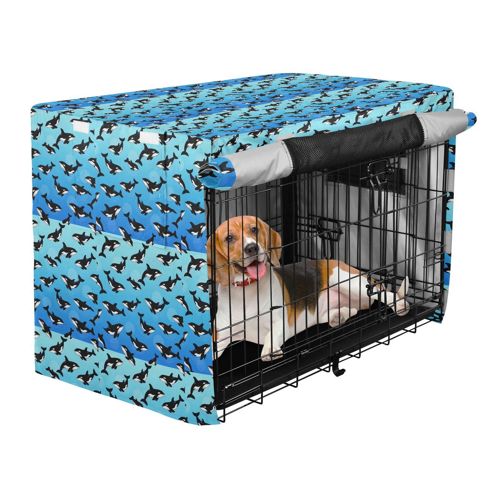 Housse de cage pour chien bleu sarcelle en tissu Oxford S