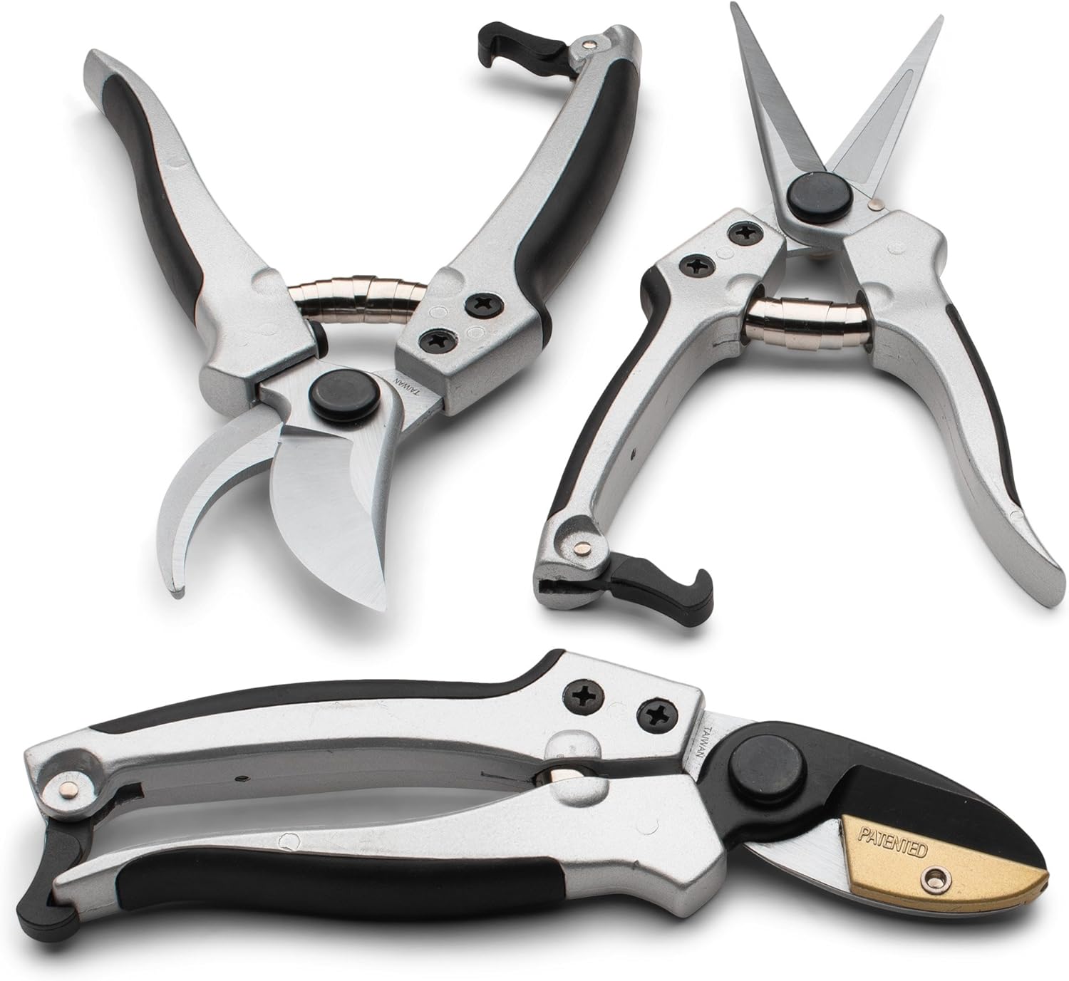 Anvil Pruning Shears for Gardening - 7.75” Heavy Duty Branch Cutter Garden Shears with Rubber Grips for Dry Stems or Small Wood Branches - Hand Pruners for Gardening Tools by Kings County Tools