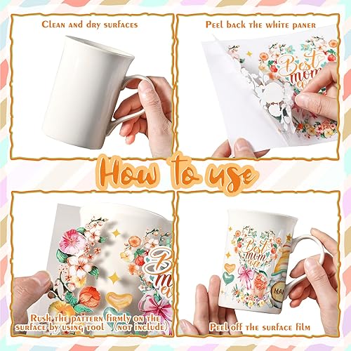 Miniatura 4 de 16 hojas de calcomanías de transferencia de vasos de Pascua UV DTF para vidrio, huevos de conejito de Pascua, gnomo, adhesivo para transferencias