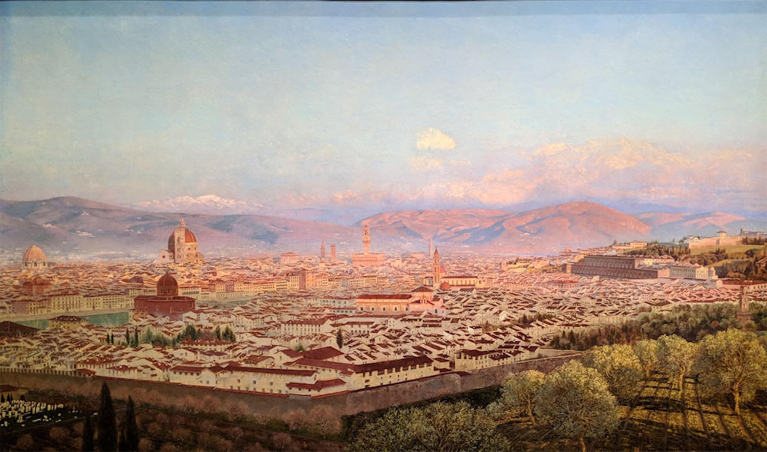 ARTXLXXBN Famous Painting Art Wall Decor Abstract Art Picture Florence From Bellosguardo by John Brett Animal Pictures for Home Decor 60x90cm