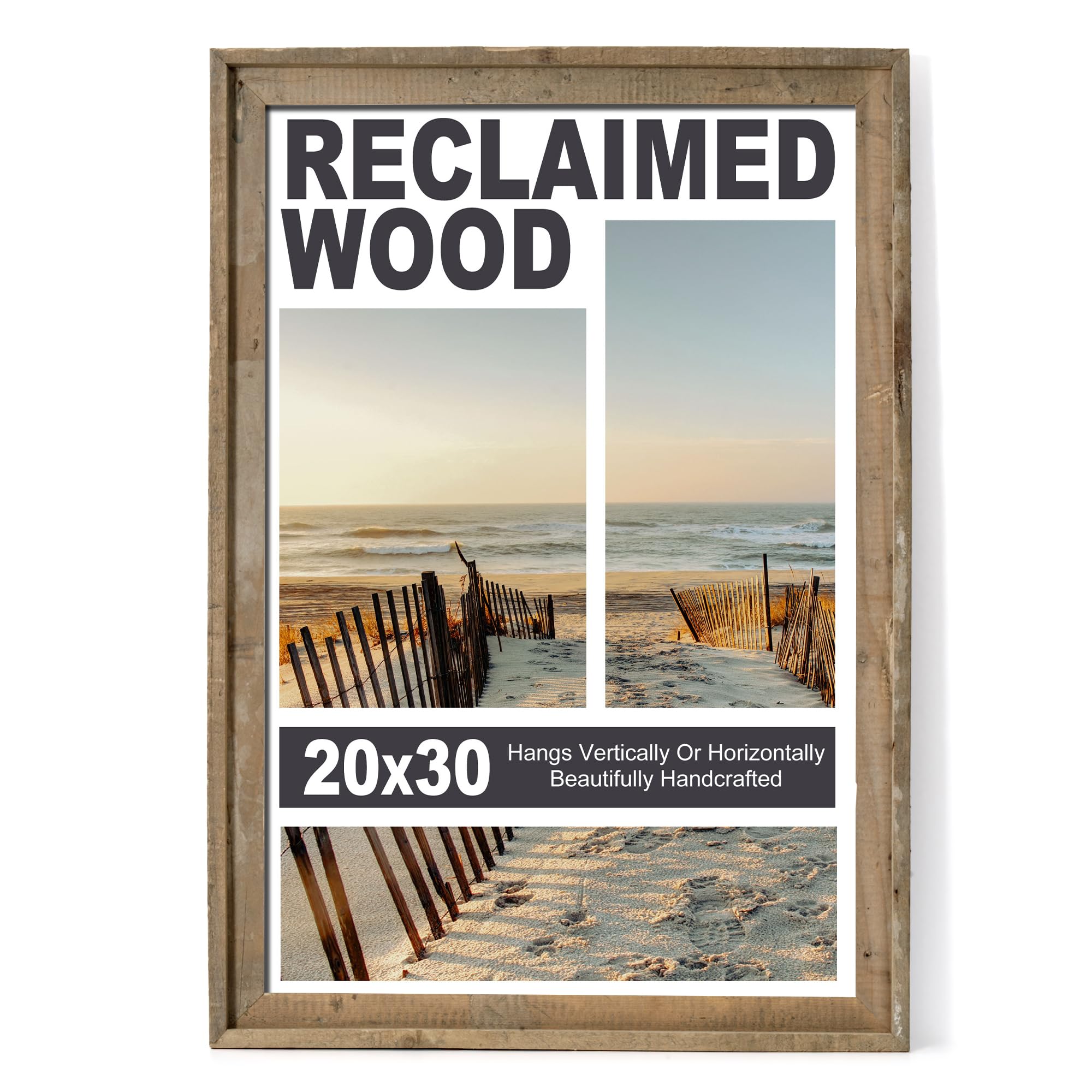 FLYJOE Reclaimed Barnwood Frame