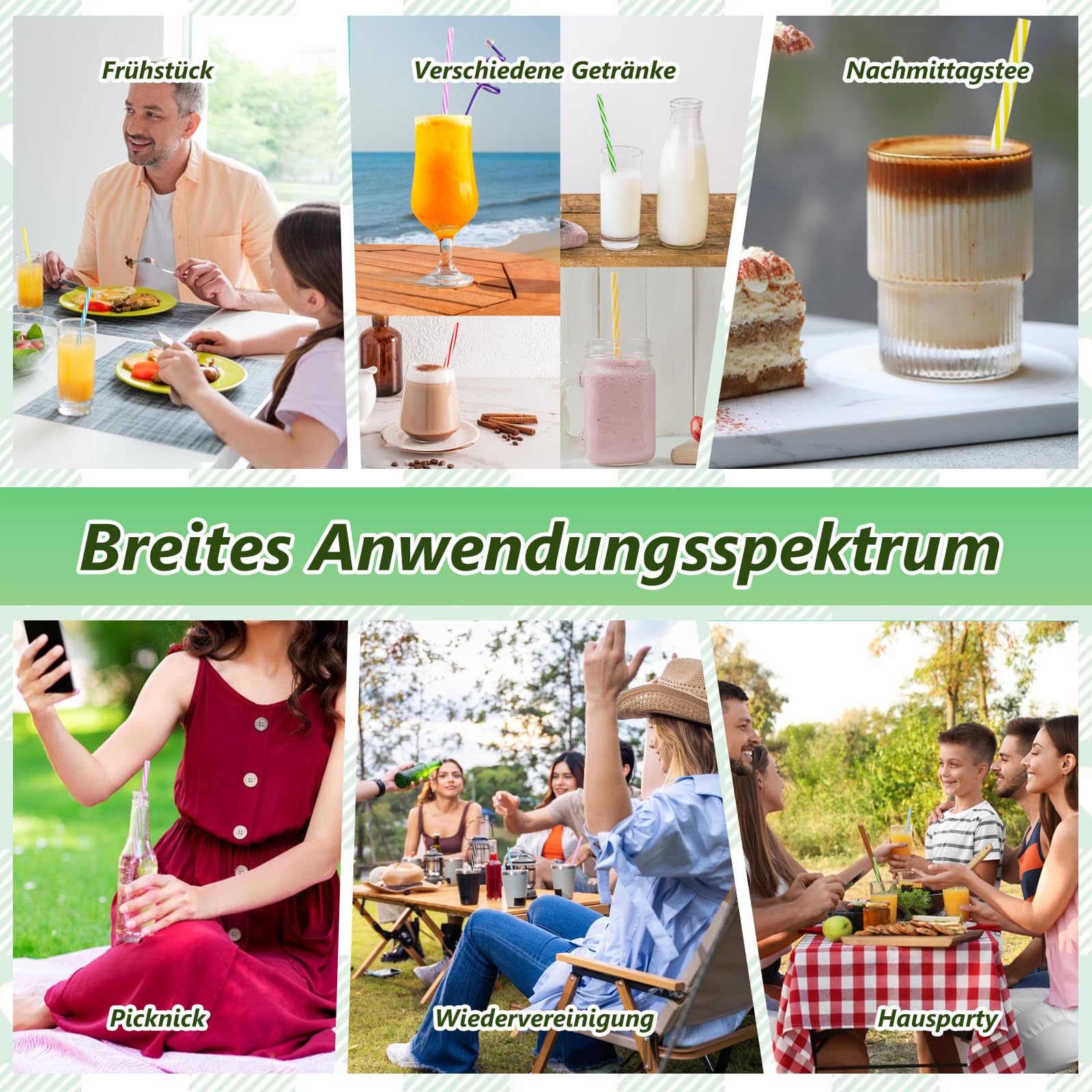 60 Unidades Pajitas Reutilizables, Pajitas Cócteles con Cepillos de Limpieza, Coloridas Pajitas, Pajitas Larga para Bebidas Frías Juice Coffee Cóctel