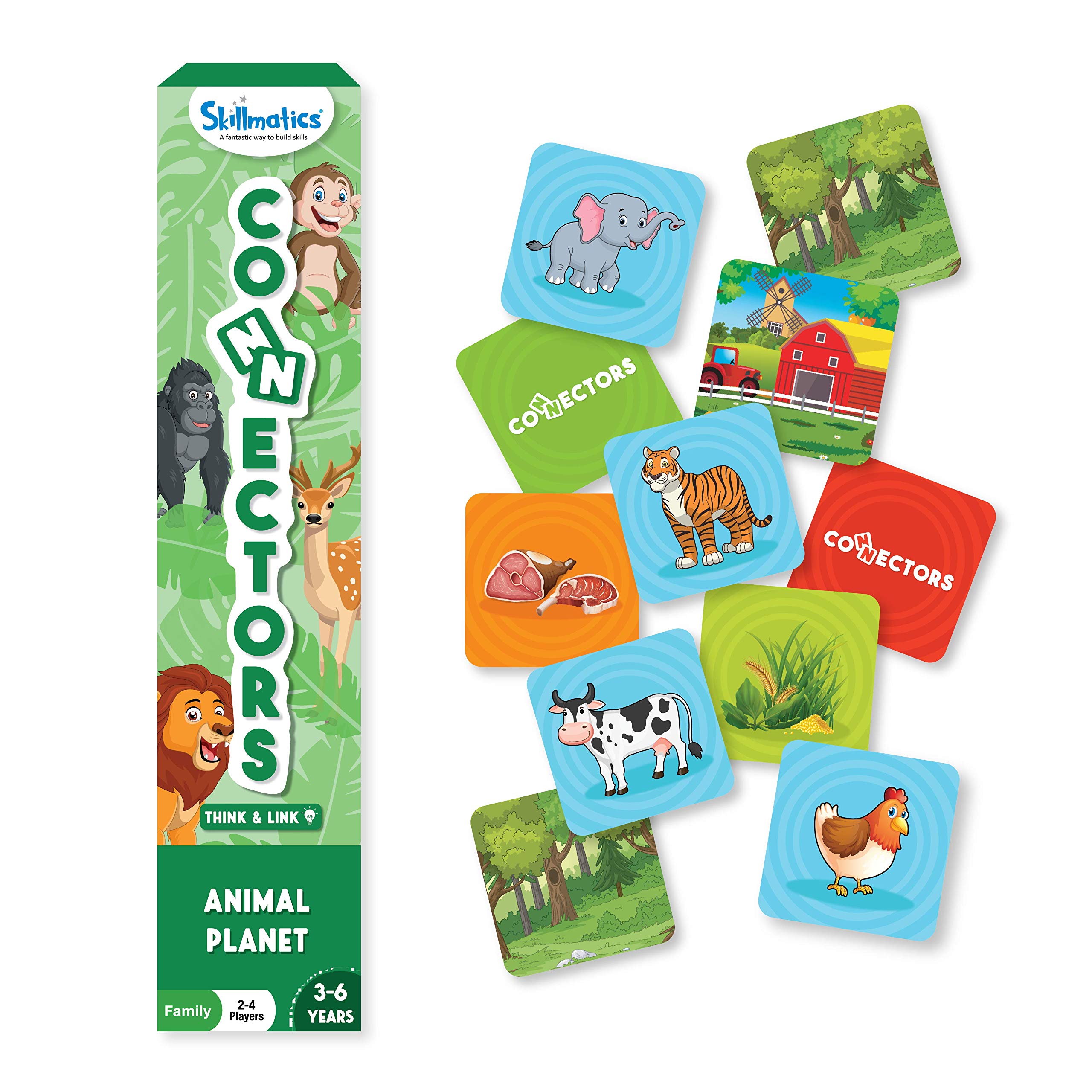 SkillmaticsEducational Game : Connectors Animal Planet | Gifts for Ages 3-6 | Super Fun for Travel & Family Game Night