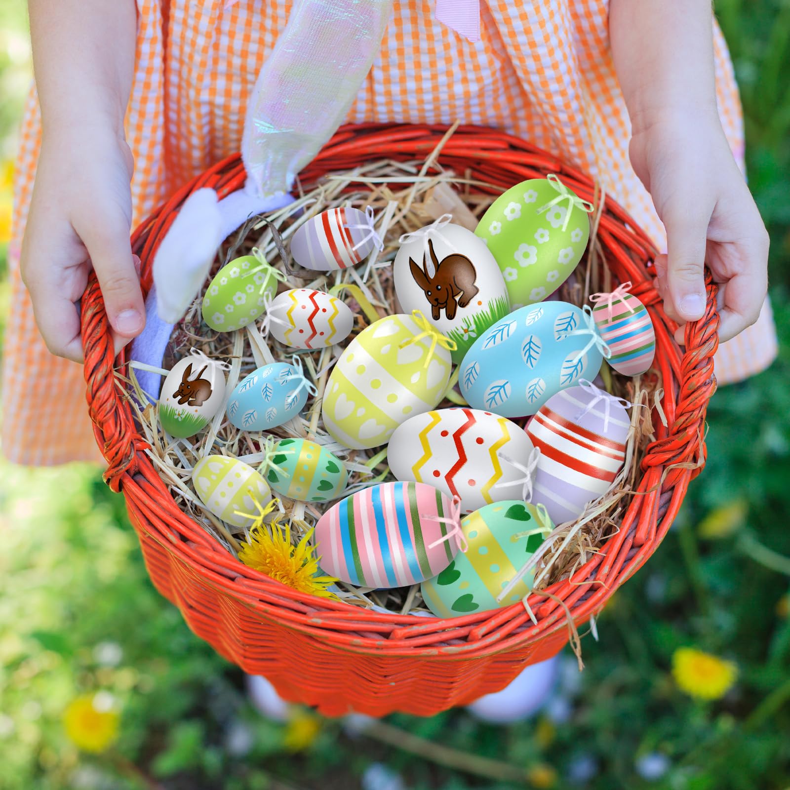 Uova Di Pasqua Da Appendere - 48 Pezzi Colorati, Decorazione Per Interno Ed Esterno - Foto 7