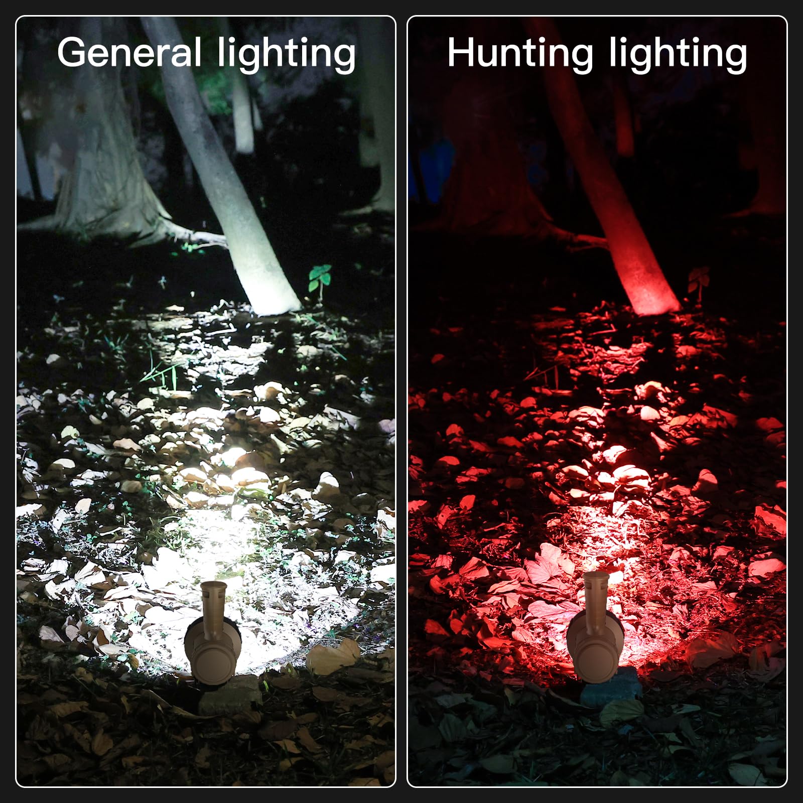 YIERBLUE Foco recargable LED de 2000.000 lúmenes, linterna de mano impermeable IP67, 3 ajustes adaptables con filtro rojo