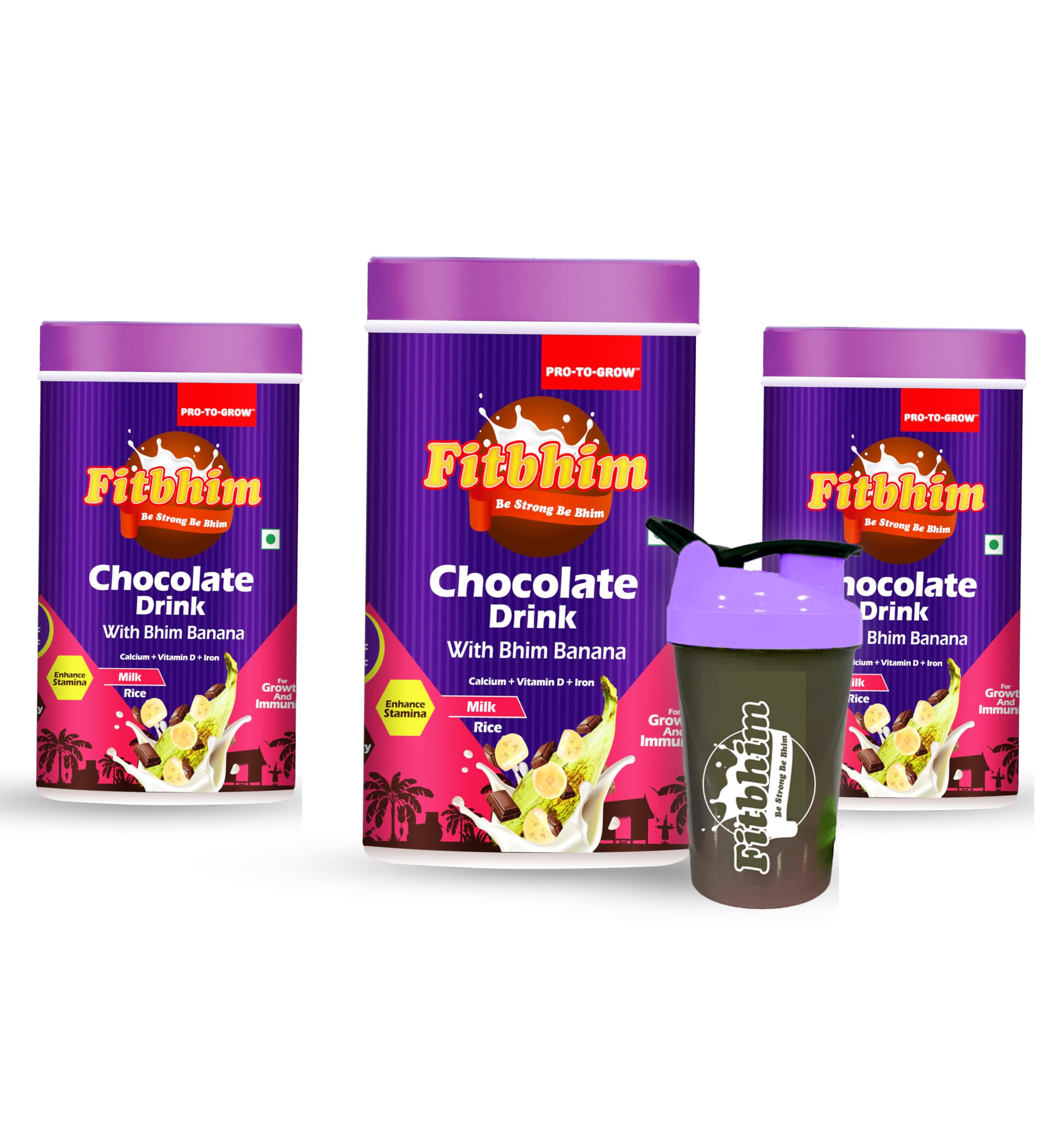 ProToGrow Fitbhim Chocolate Drink Pack of 3 (with Free Sipper). Yummy Belgian Chocolate Flavour, 200grams each, Suitable for growing kids. (B0CNCXKFJM) Amazon Price History, Amazon Price Tracker