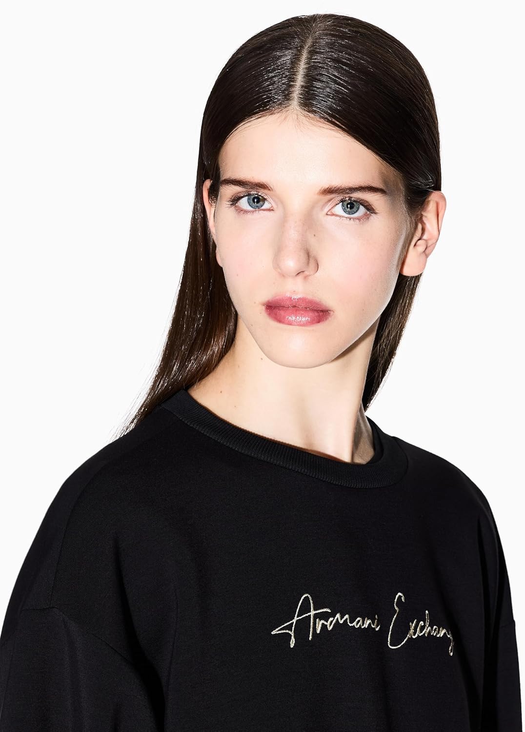 Armani Exchange womens Signature Logo Crewneck - Image 2