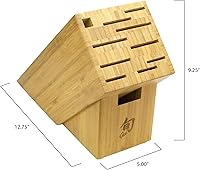 Vista 2 de Shun Bamboo Knife Block, 11 Slot Large Knife Holder, Made from Genuine Bamboo, Kitchen Storage for Professional and Home Chefs