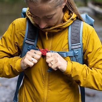 Red Original Adventure Backpack Rucksack - 100% Waterproof, Watertight Roll-top Closure, 100% Recycled Fabric, Highly Durable, Ergonomic, Spacious 30L