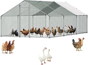 VEVOR RA362 Walk-In Metal Chicken Coop