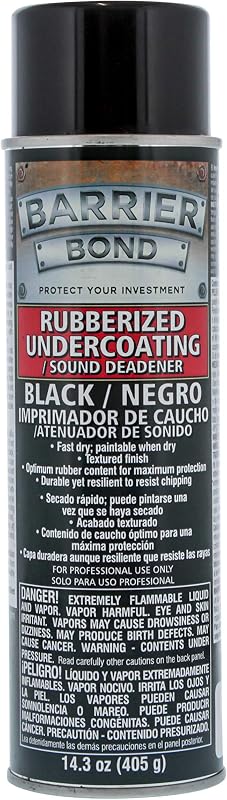 Subcapa emborrachada antirruído Custom Shop Barrier Bond preta para veículos – 429 mL