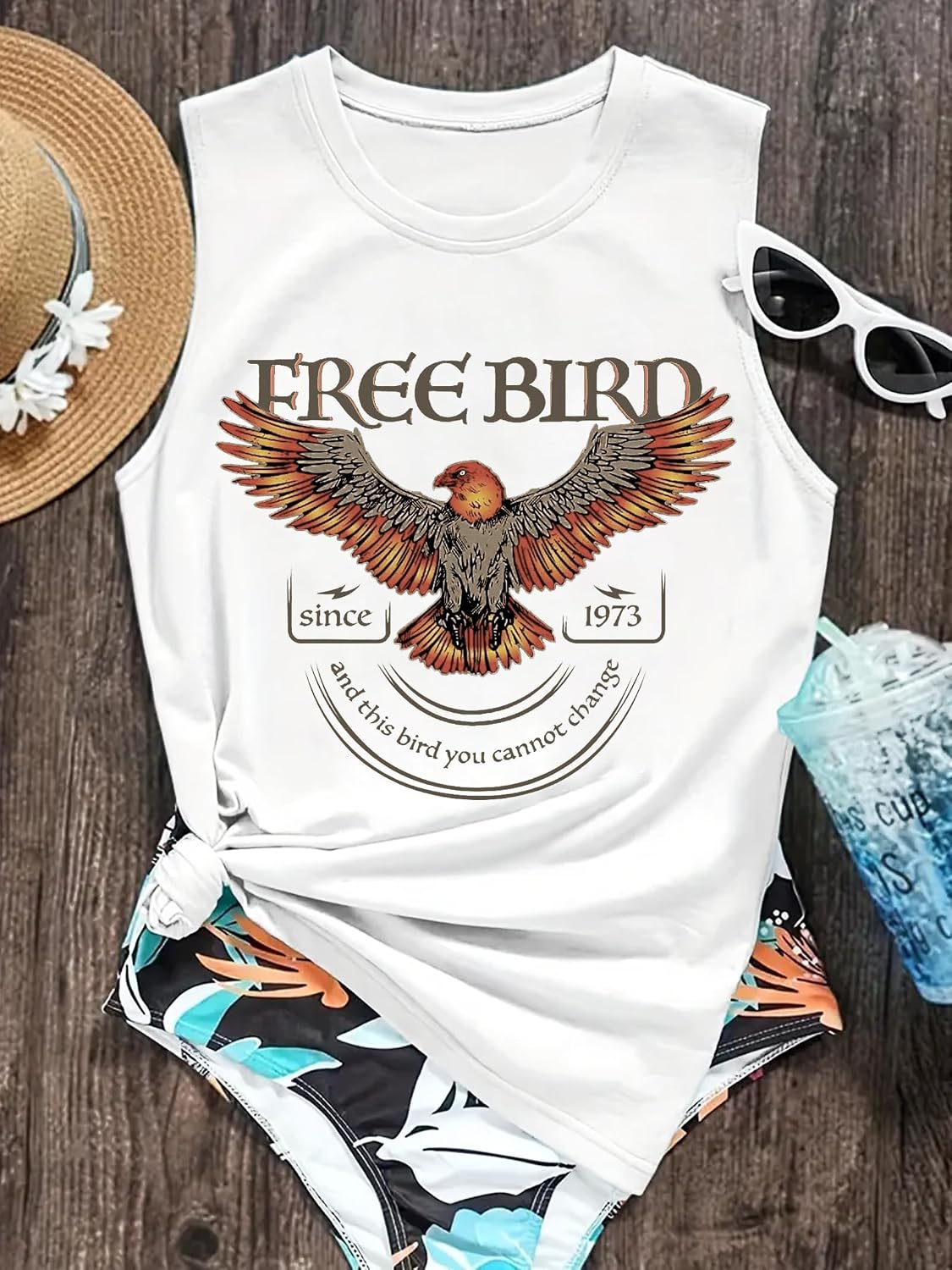 On Cruise Time Coconut Tree Tank Tops for Women Summer Vacation Sleeveless Shirts Casual Beach Praty Graphic Tees Vest image 3