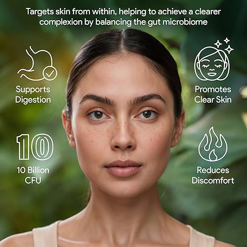 Miniatura 4 de APD II Probiótico para la salud de la piel y el intestino, 8 cepas potentes que incluyen Bifidobacterium Bifidum para hombres y mujeres, 10 mil