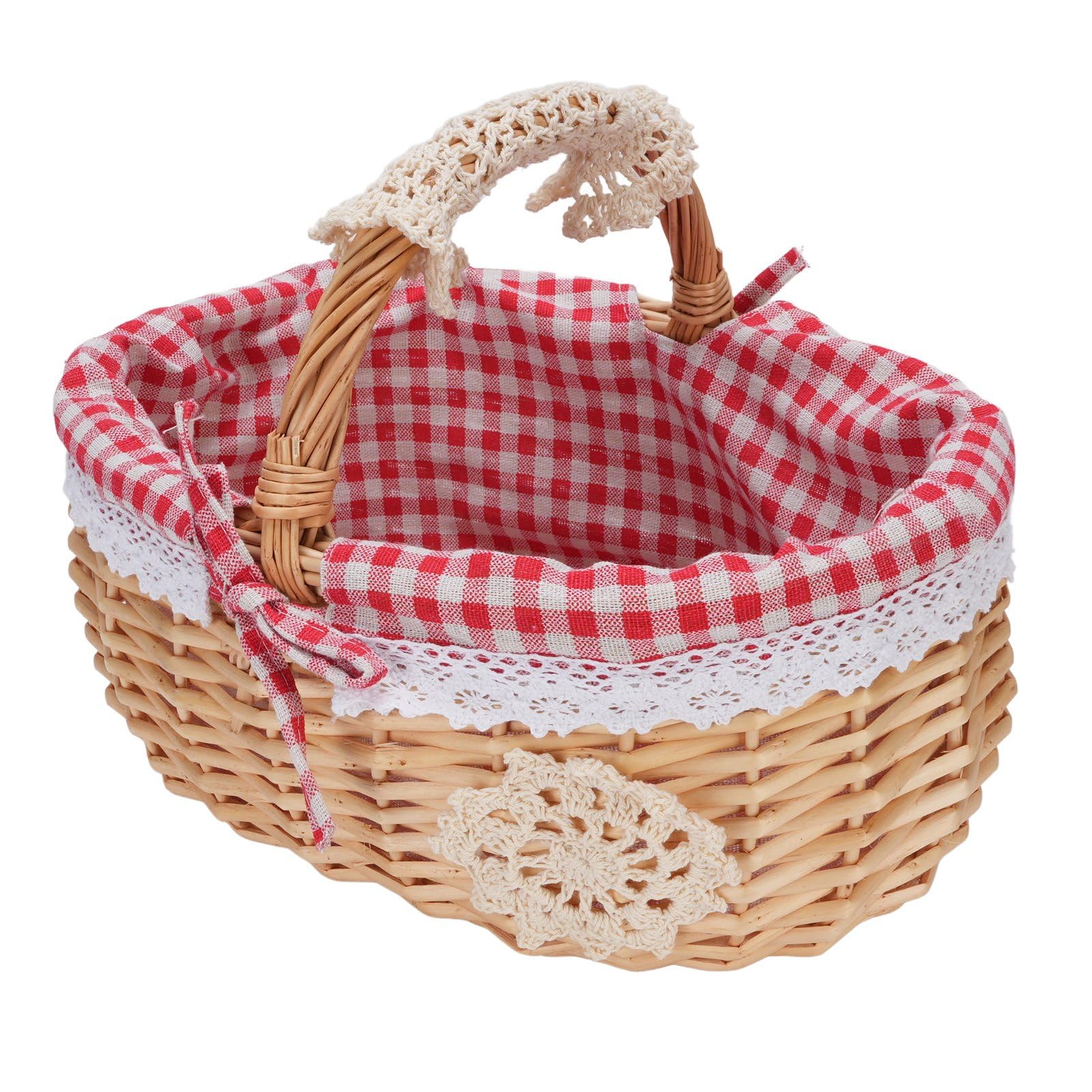 Panier de pique-nique en osier doublure facile à nettoyer